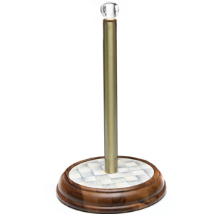 Sterling Check Wood Paper Towel Holder