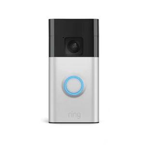 Ring - Battery Doorbell Smart Wifi Video Doorbell - Battery-Powered with Head-to-Toe Video, Live View, and Two-Way Talk - Satin Nickel