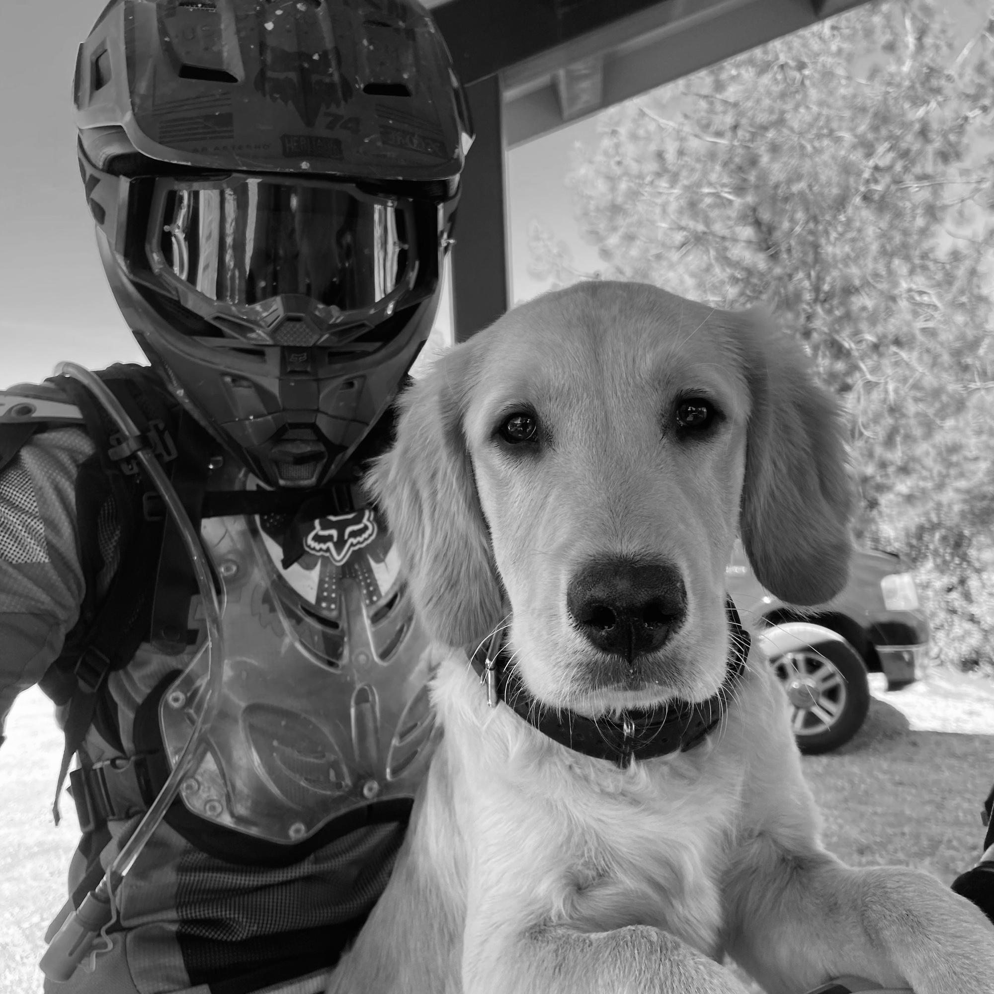 Goin for a ride on Dad’s dirt bike!