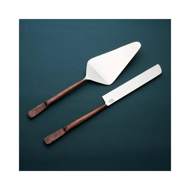 Inox Artisans Celia Cake Serving 2 Pc. Set