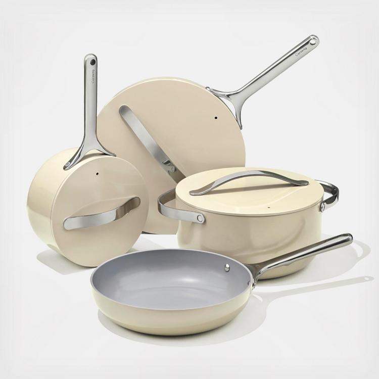 Caraway Home Mini Fry Pan & Sauce Pan Duo, Cream