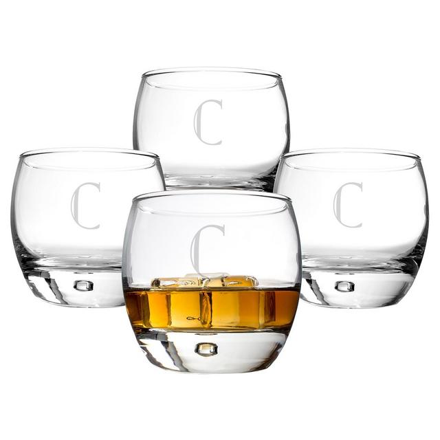 Cathy's Concepts Personalized 10.75 oz. Heavy Based Whiskey Glasses (Set of 4)-C