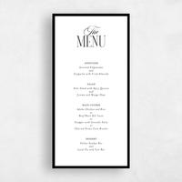 White Wedding Menu - Ford Portrait