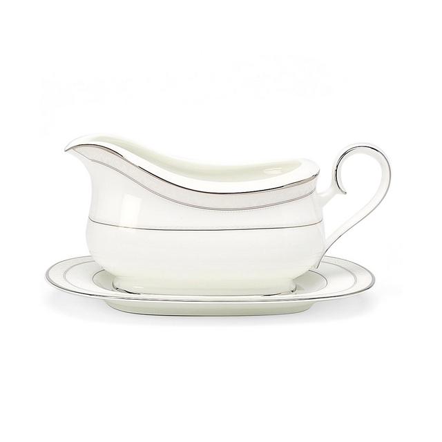 Noritake "Montvale Platinum" Gravy Boat with Tray, 16 oz