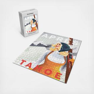 The Whiskey Ginger Apres Tahoe Cute Retro Pinup Girl, 500 Piece Puzzle