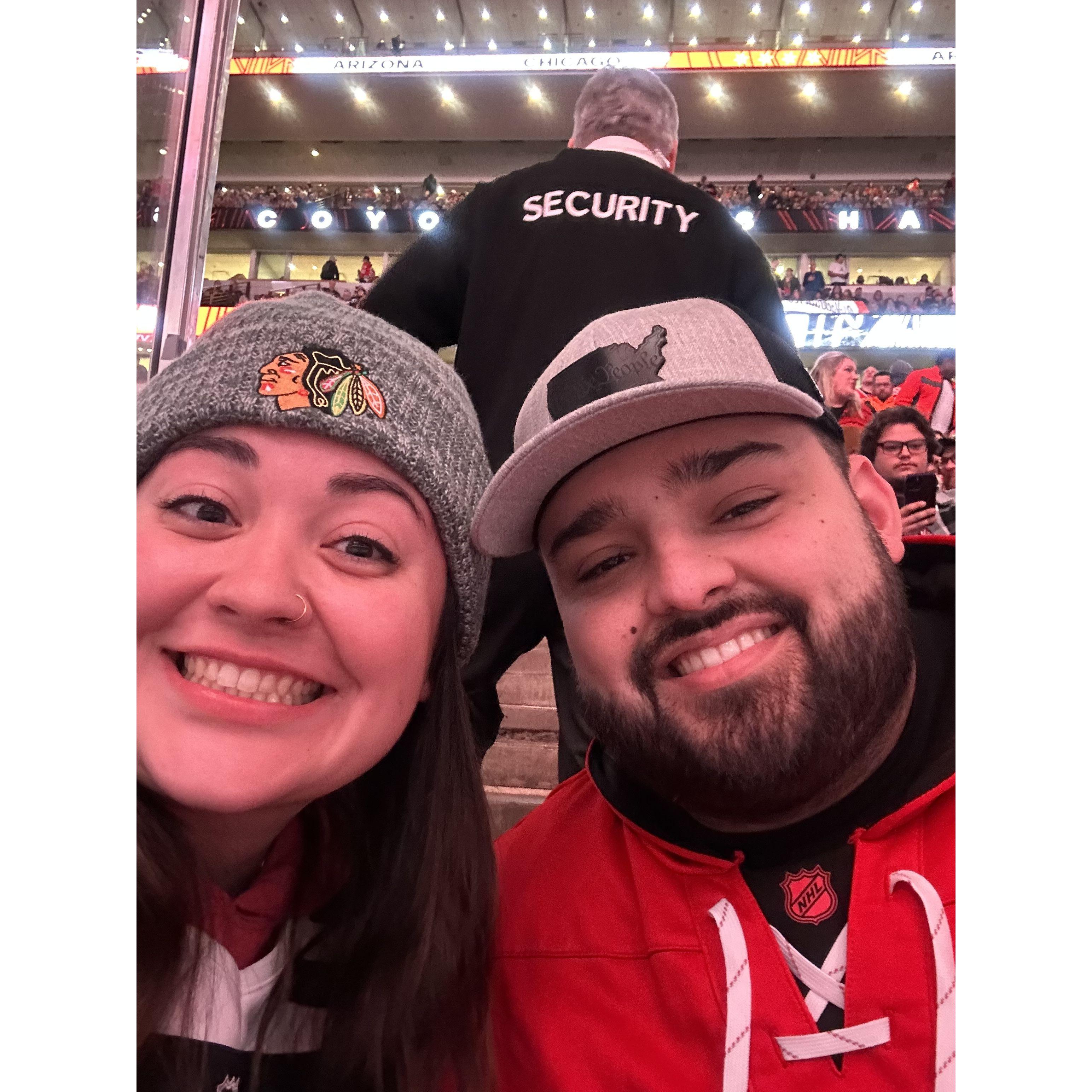 First Blackhawks game, January 2023