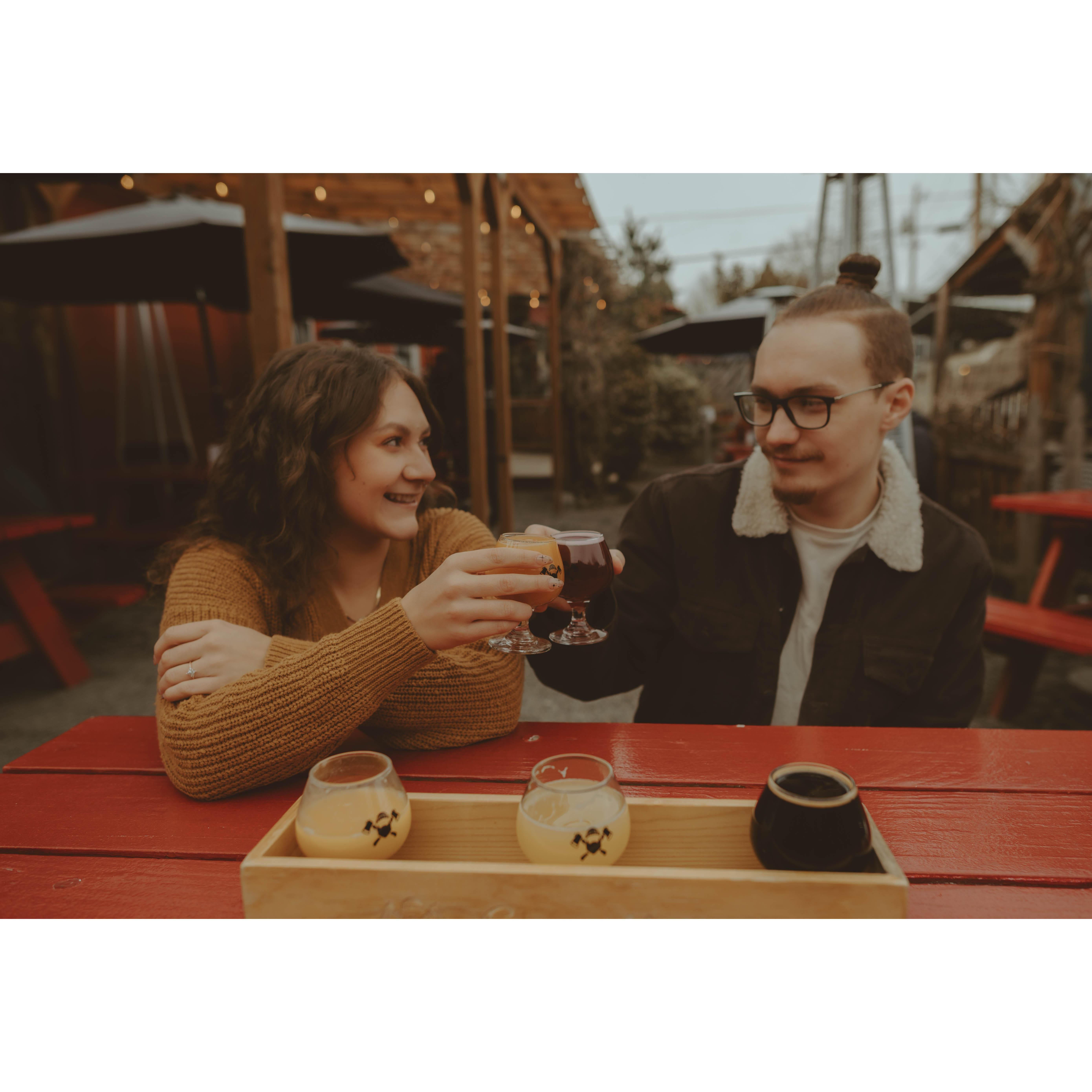 Doing what we do best, drinkin beers
Engagement Pictures by Emily Noelle Photography