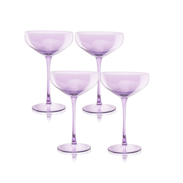 Carnival Coupe 13 oz Glasses, Set of 4