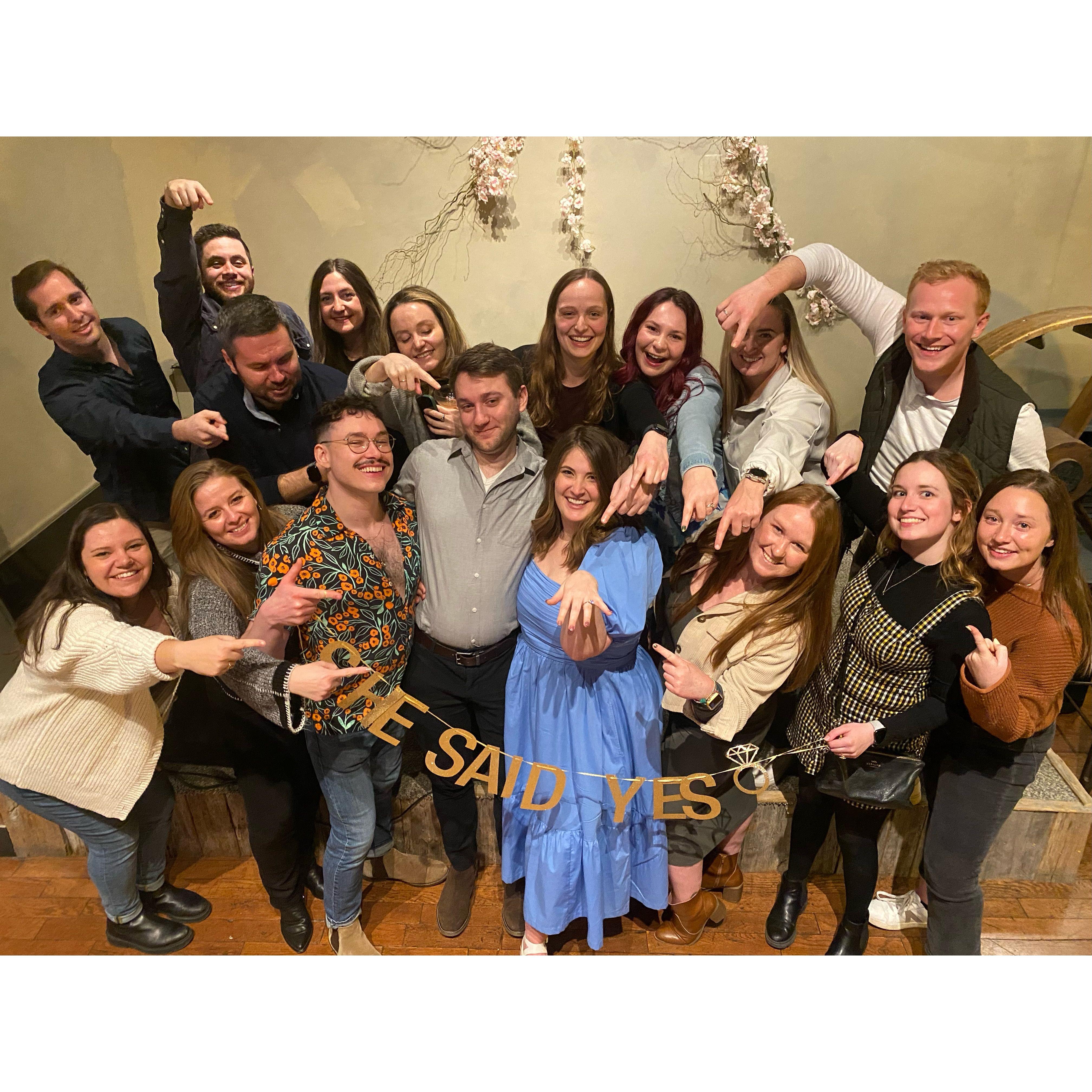 Our friends came from far and near to celebrate our engagement!