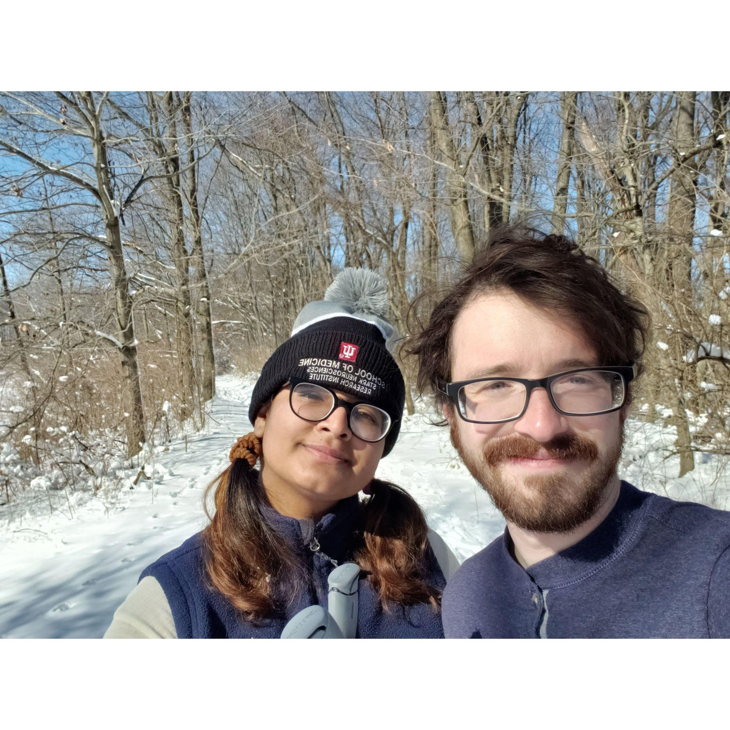 xc skiing together, Winter 2021