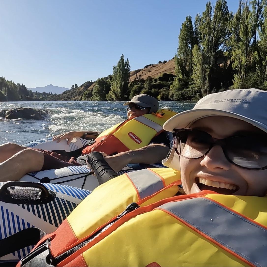 Tubing on the Clutha River.