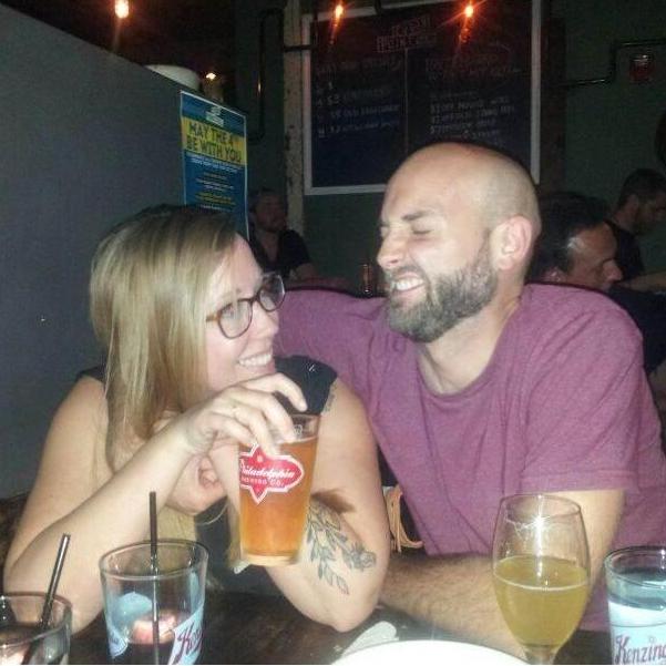 Our fist photo together- taken by the lovely Shannon- in the bar he would later propose in front of 4 years later :)