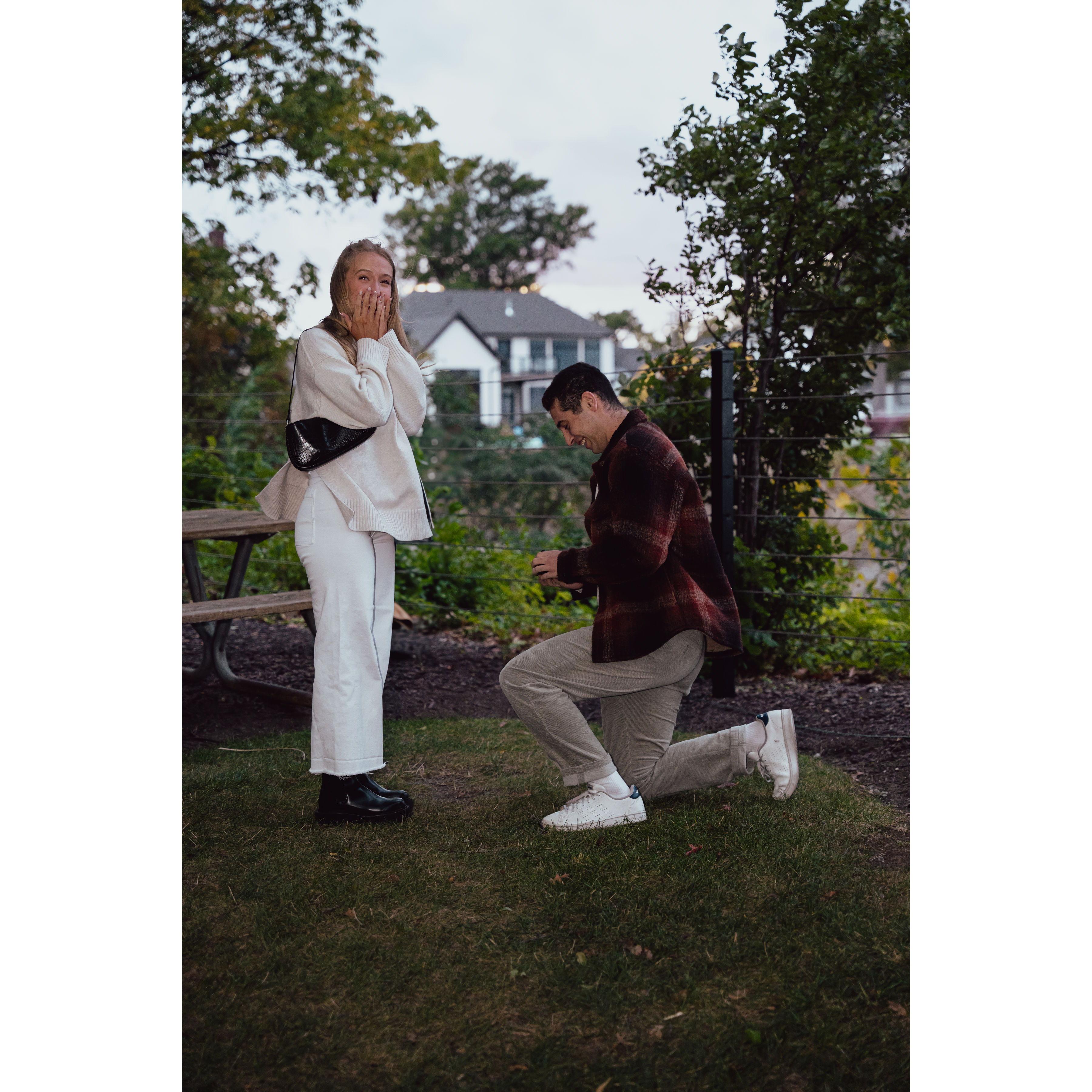 The exact moment Tommy surprised me!