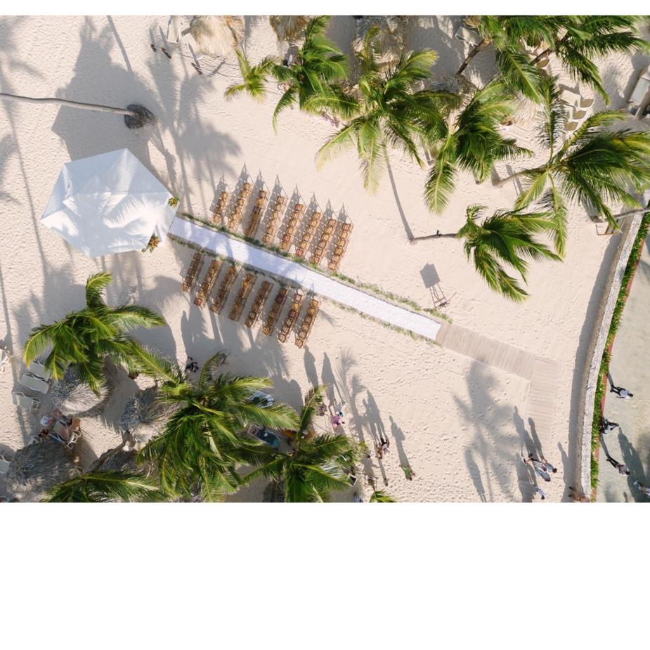 Beach gazebo where the ceremony will be taking place