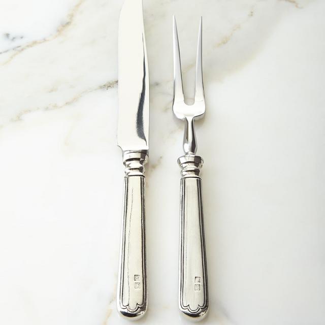 Two-Piece Filet Pewter Carving Set
