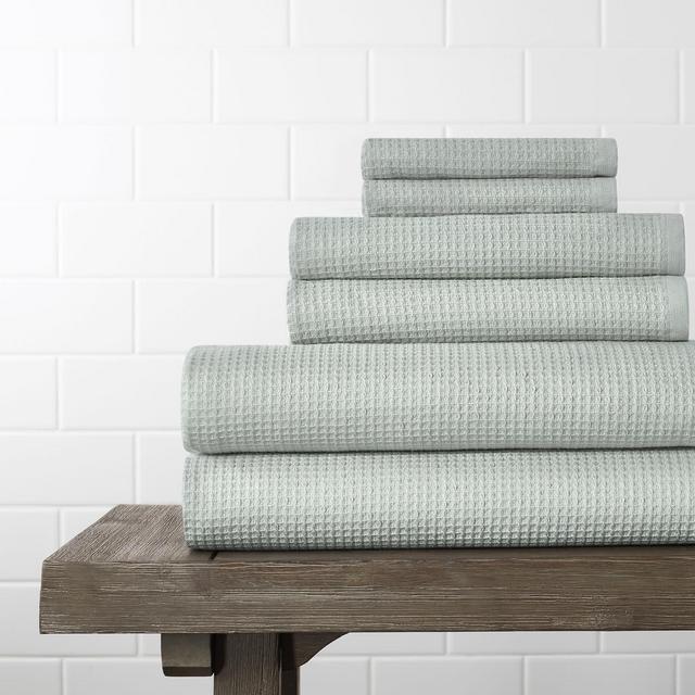 Mineral color Waffle Terry Bath Towel Set