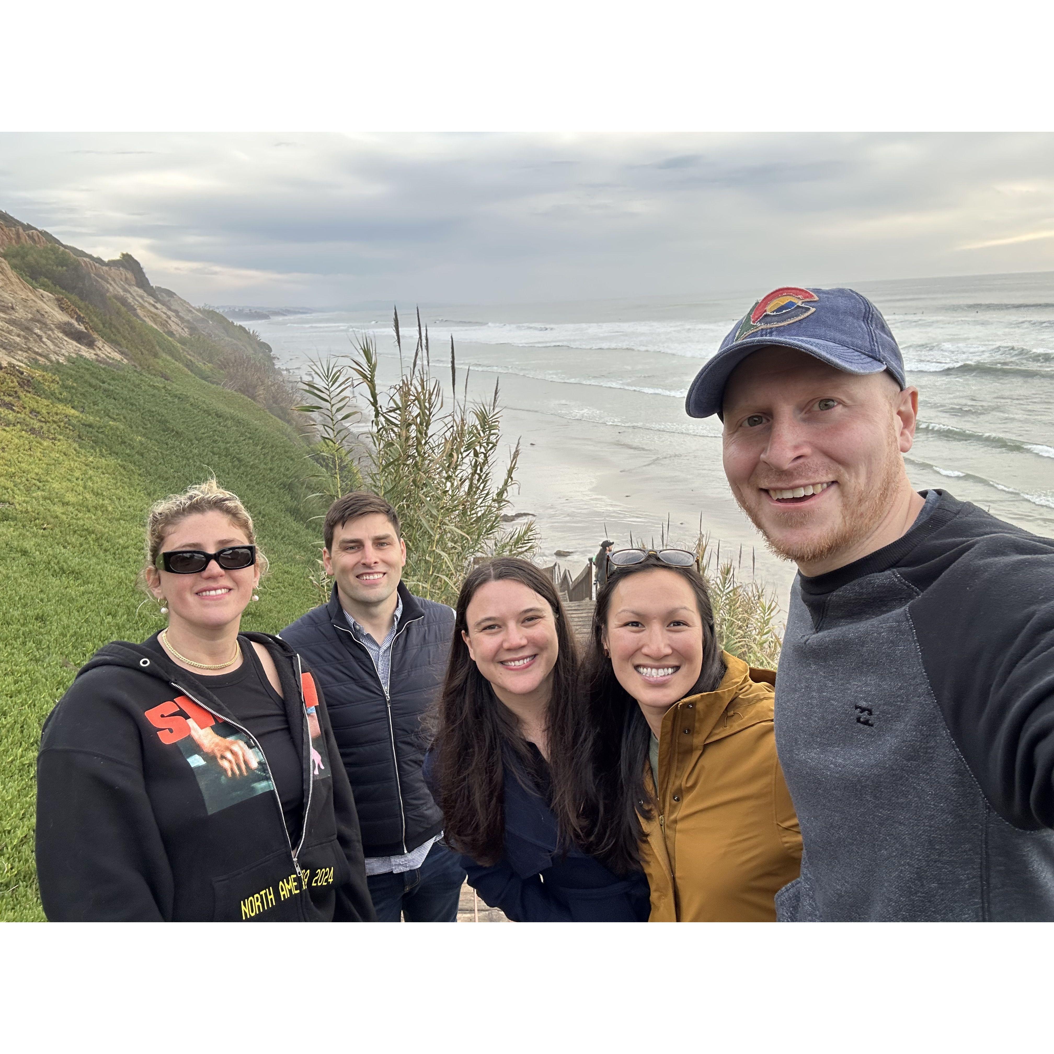 With Australian friends in San Diego, CA