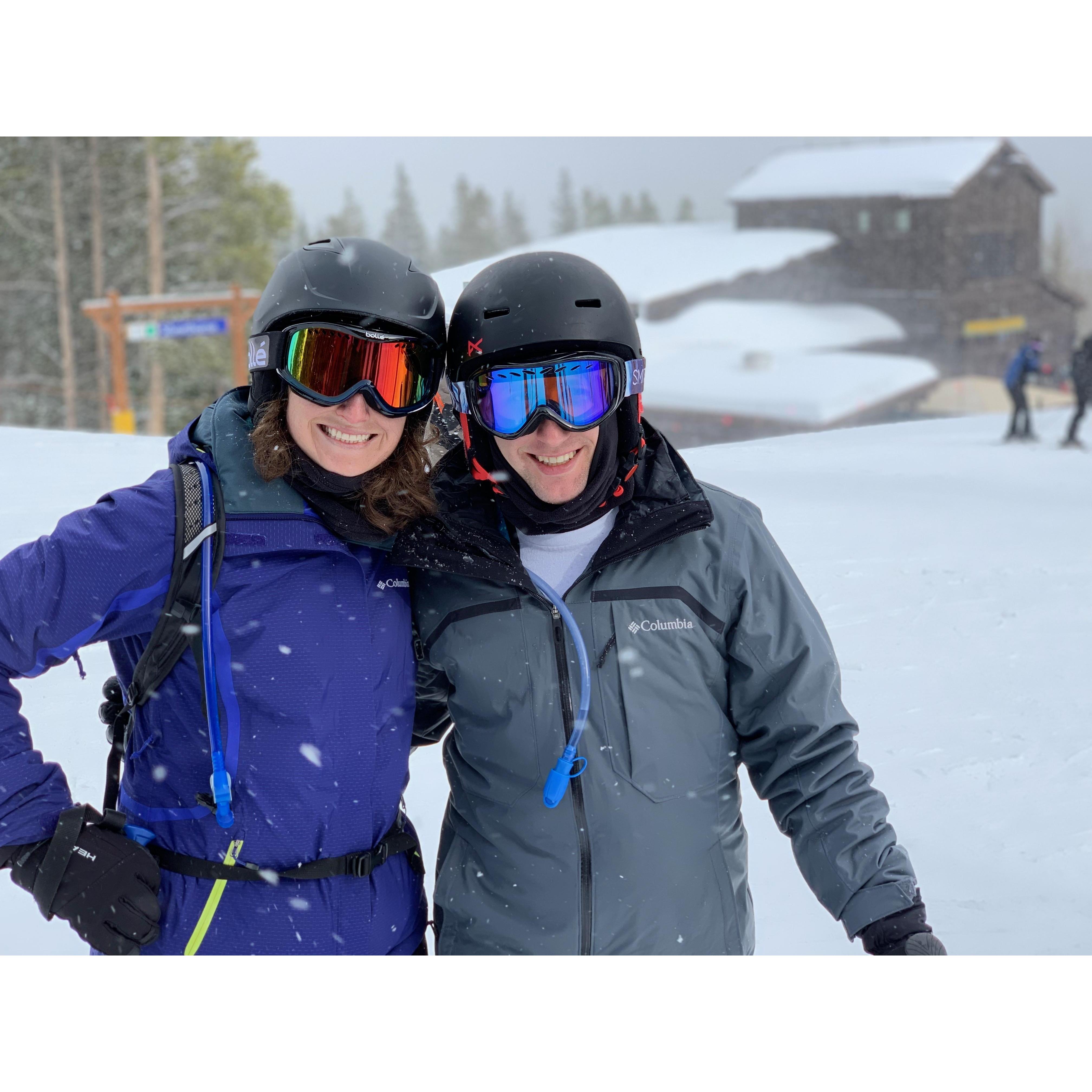 Skiing at Breck