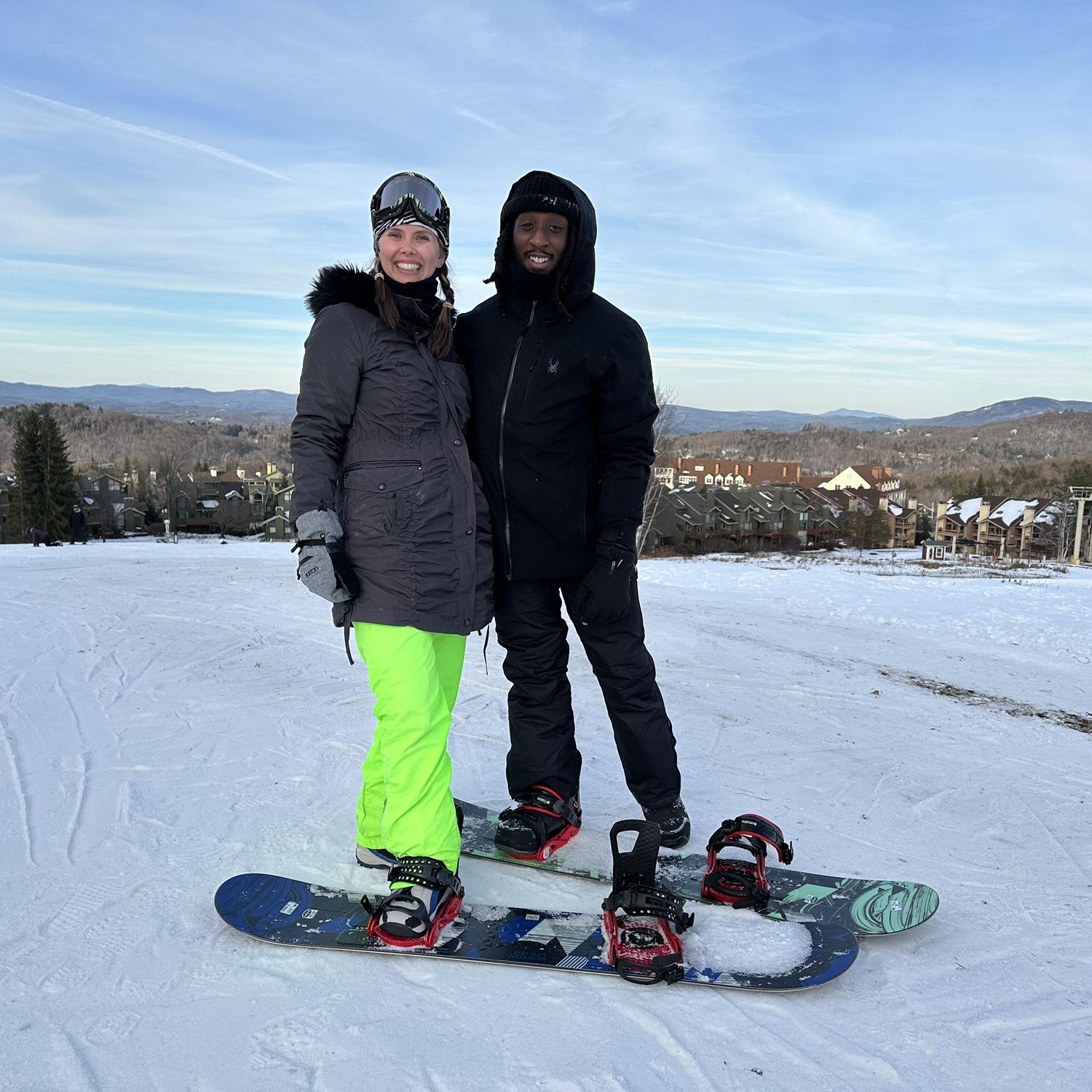 First snowboarding trip in Vermont.❤️