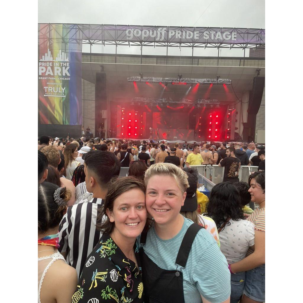 Enjoying one of Michelle's favorite artists, Betty Who, in the rain