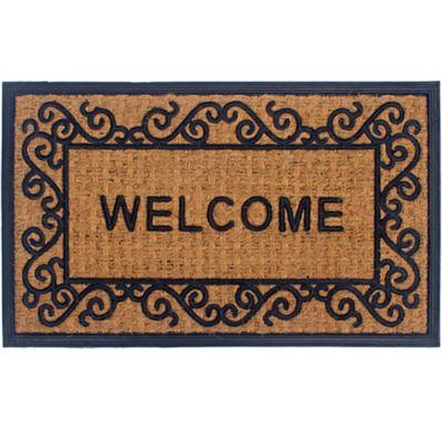 Panama Coir 2-Piece 18-Inch x 30-Inch Welcome Door Mat Set in Natural