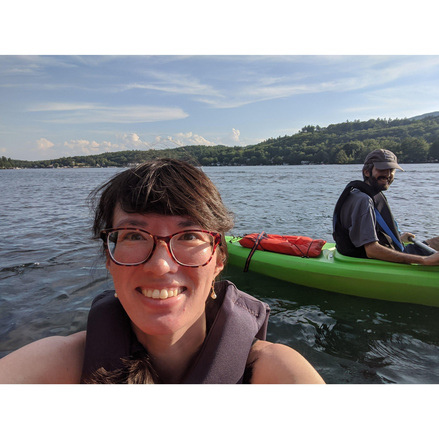 Our first "vacation" canoeing in NH (Jesse worked remote)