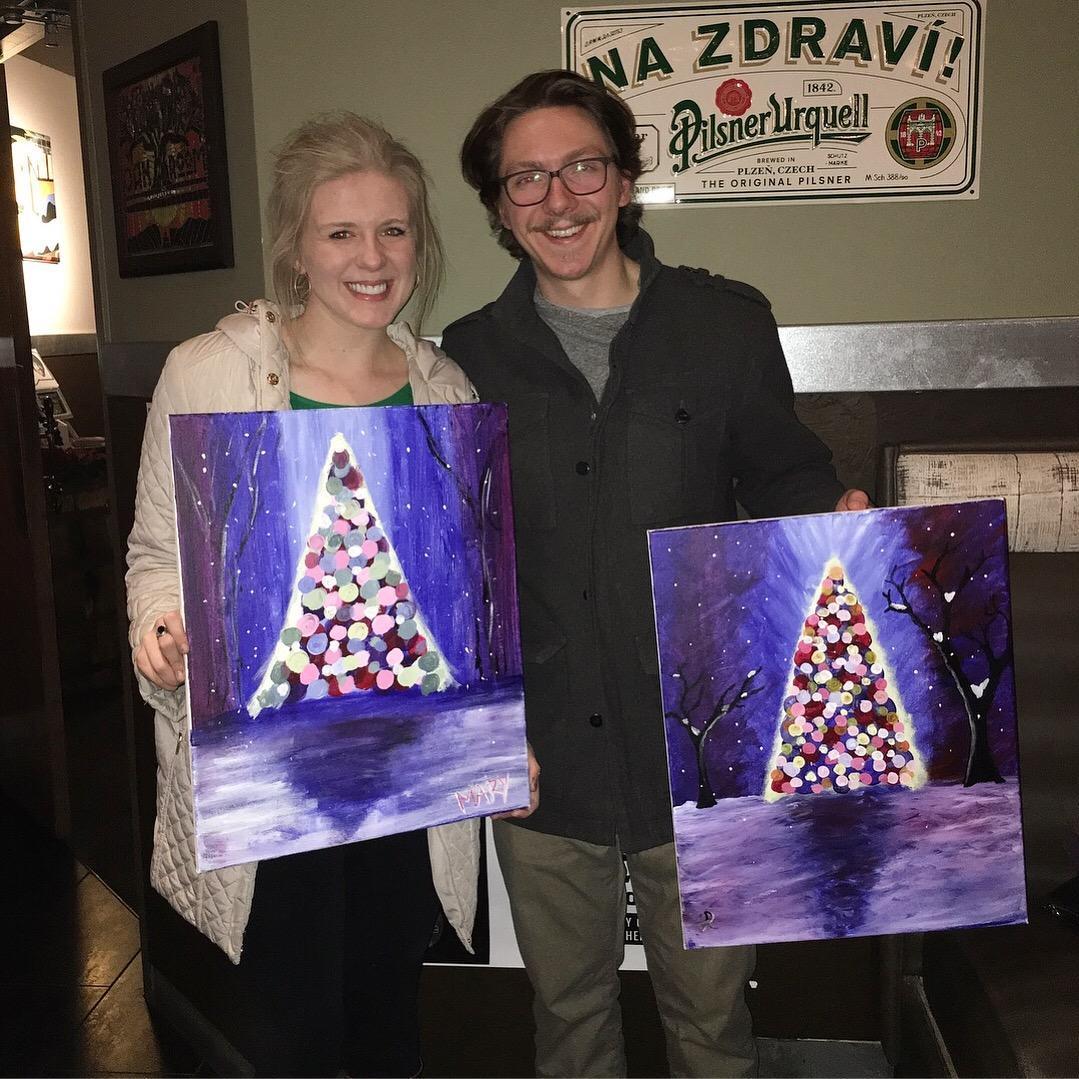 Had some fun doing a painting class!