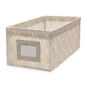 Small Canvas Storage Bin in Trellis