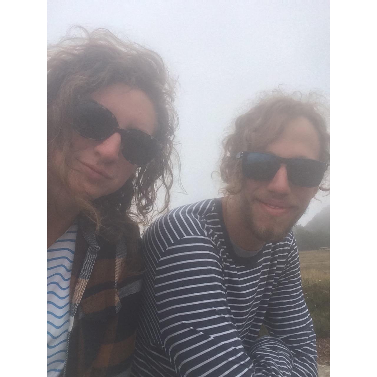 Lindsay and Austin camping in Ocean Cove, California, June 2015.