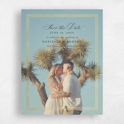 Black Wedding Save the Date - Eudora Photo Foil