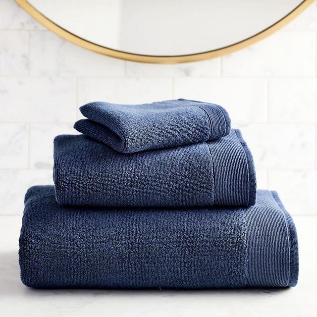 Organic Luxe Fibrosoft Towel, Set of 3, Midnight