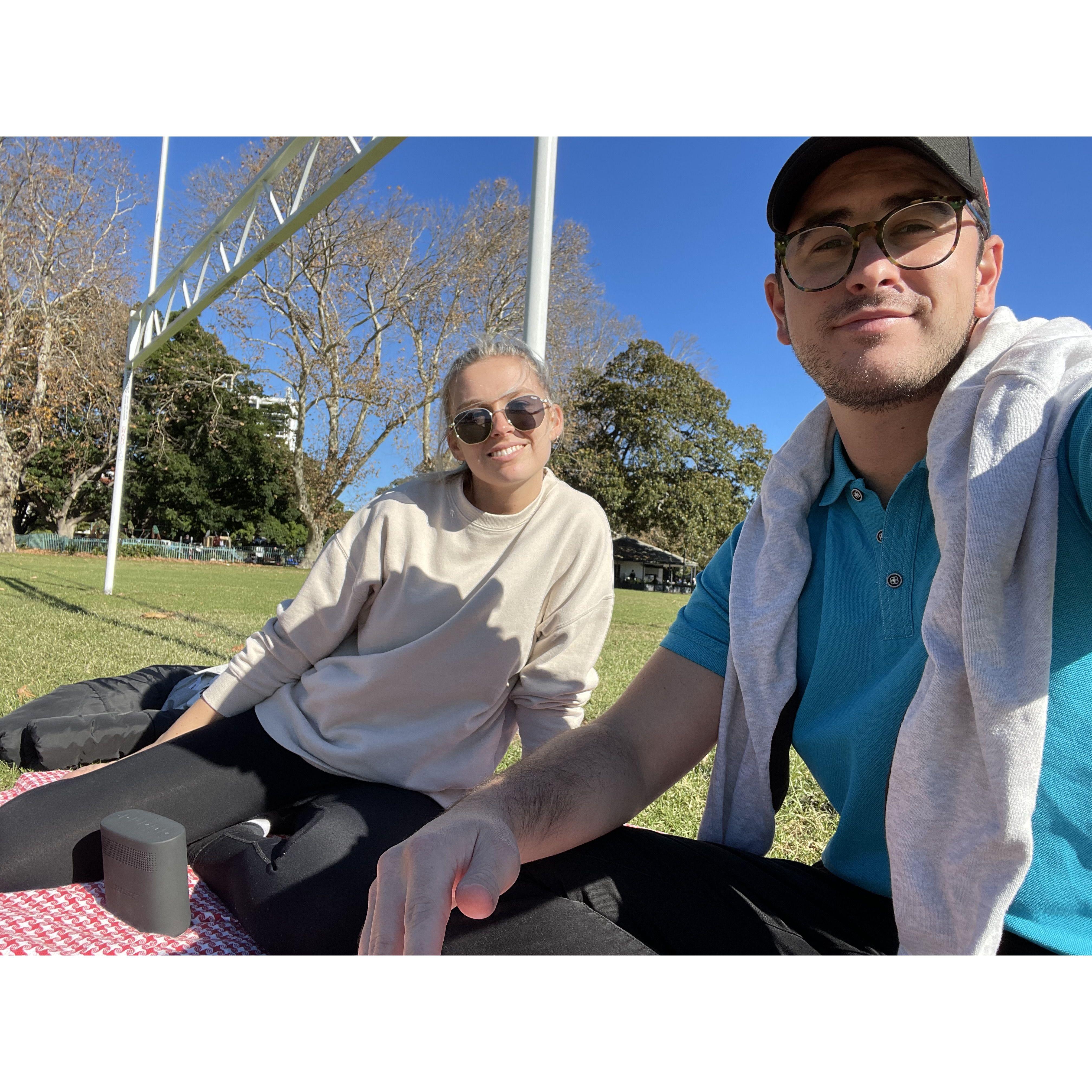 One of the many Rushcutters bay park picnics