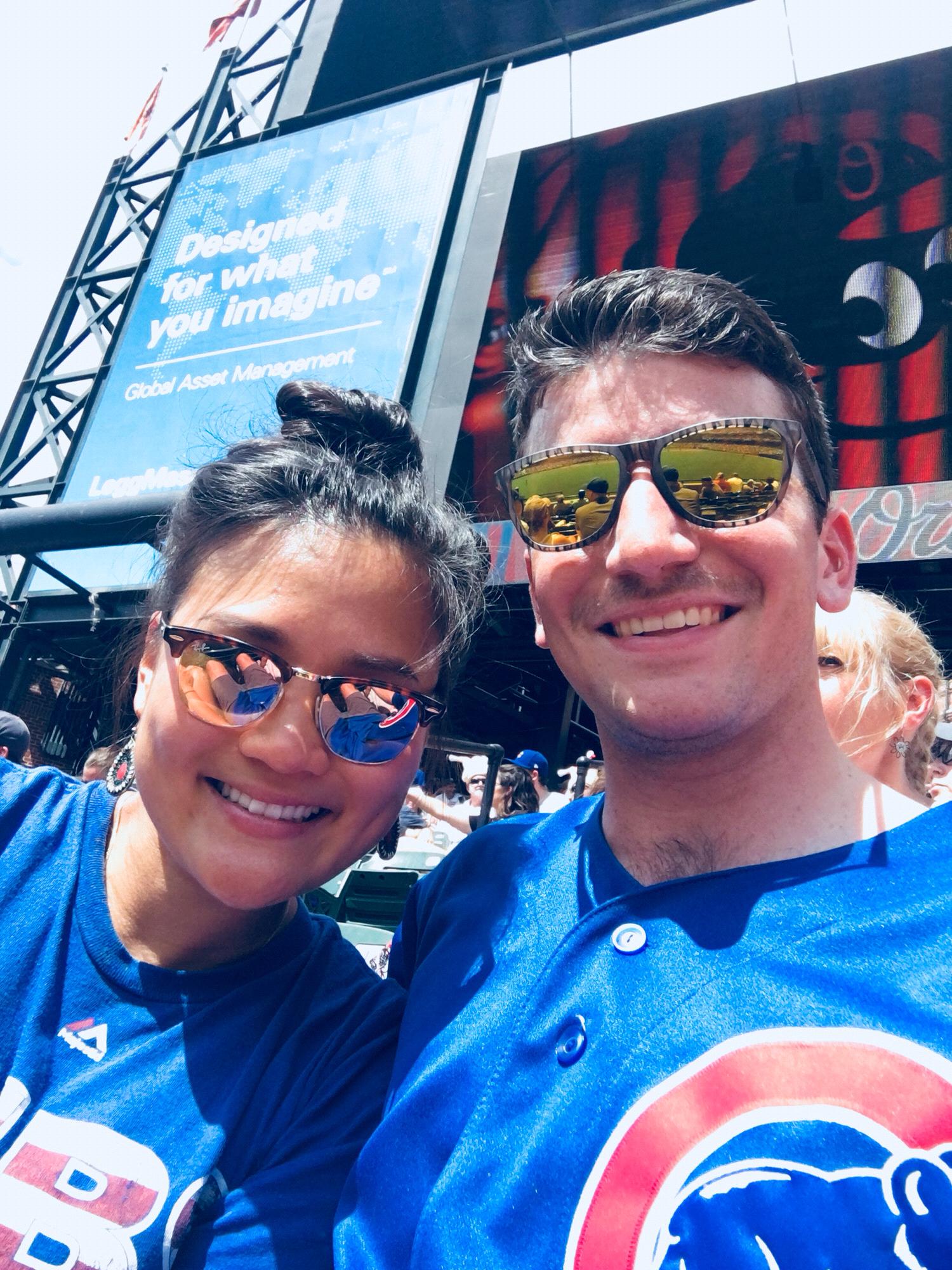 Yun’s first MLB game. Cubs vs. Orioles! This was taken a couple of days before Jack and Yun decided to date. Thank you Cubbies for giving them a fantastic date idea!