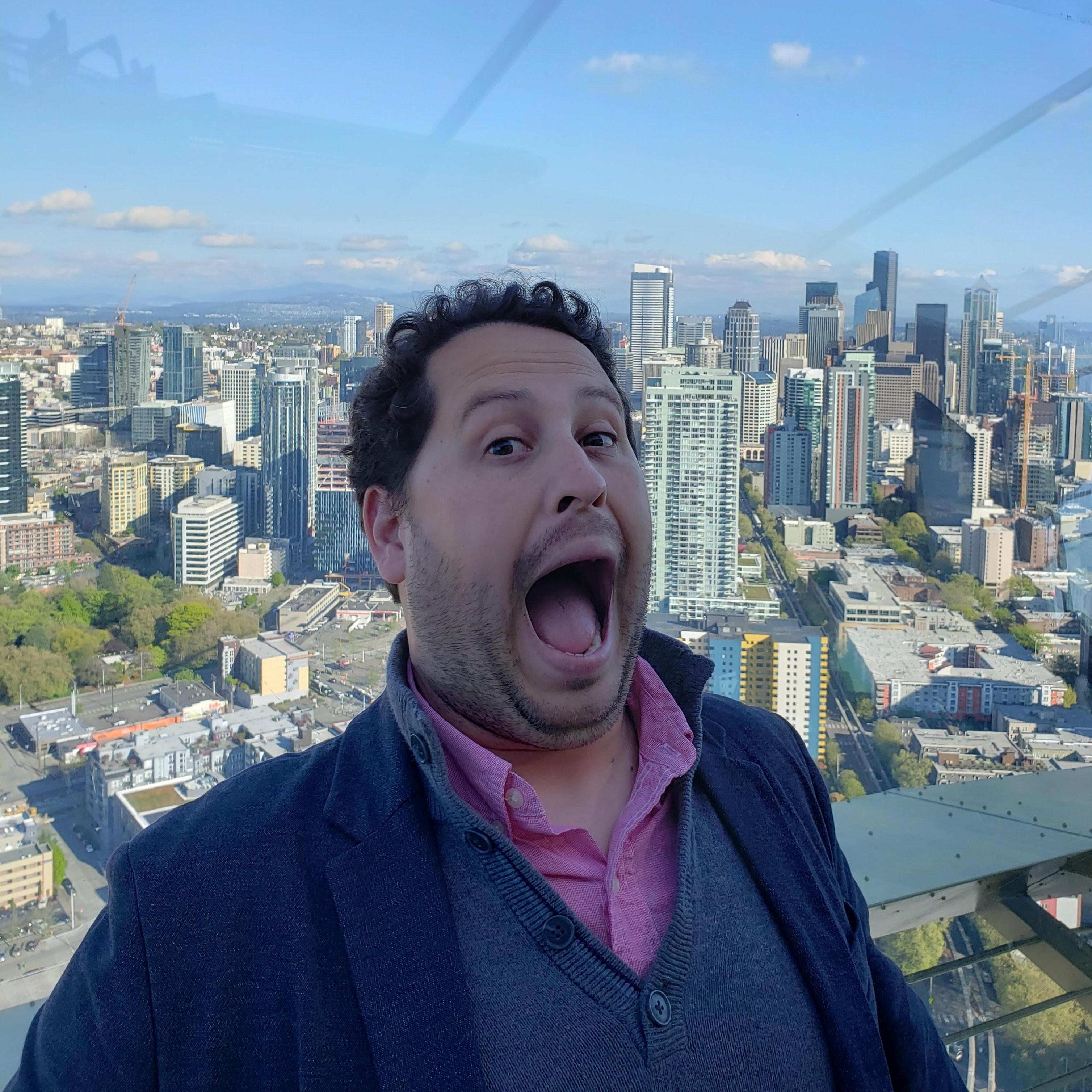 She tried to push me off the space needle in Seattle.