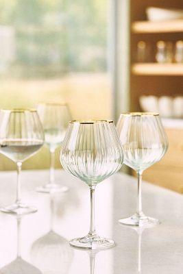 Waterfall Red Wine Glasses, Set of 4