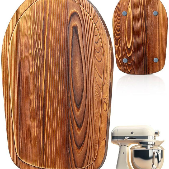 Bamboo Land- Bamboo Kitchen Aid Mixer Slider, Dark Brown Kitchen Aid Sliders for Countertop, Wooden Moving Tray Compatible with Kitchen aid 4.5-5Qt, Christmas Gifts