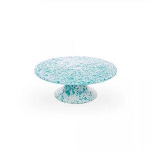 Turquoise Splatter Cake Stand