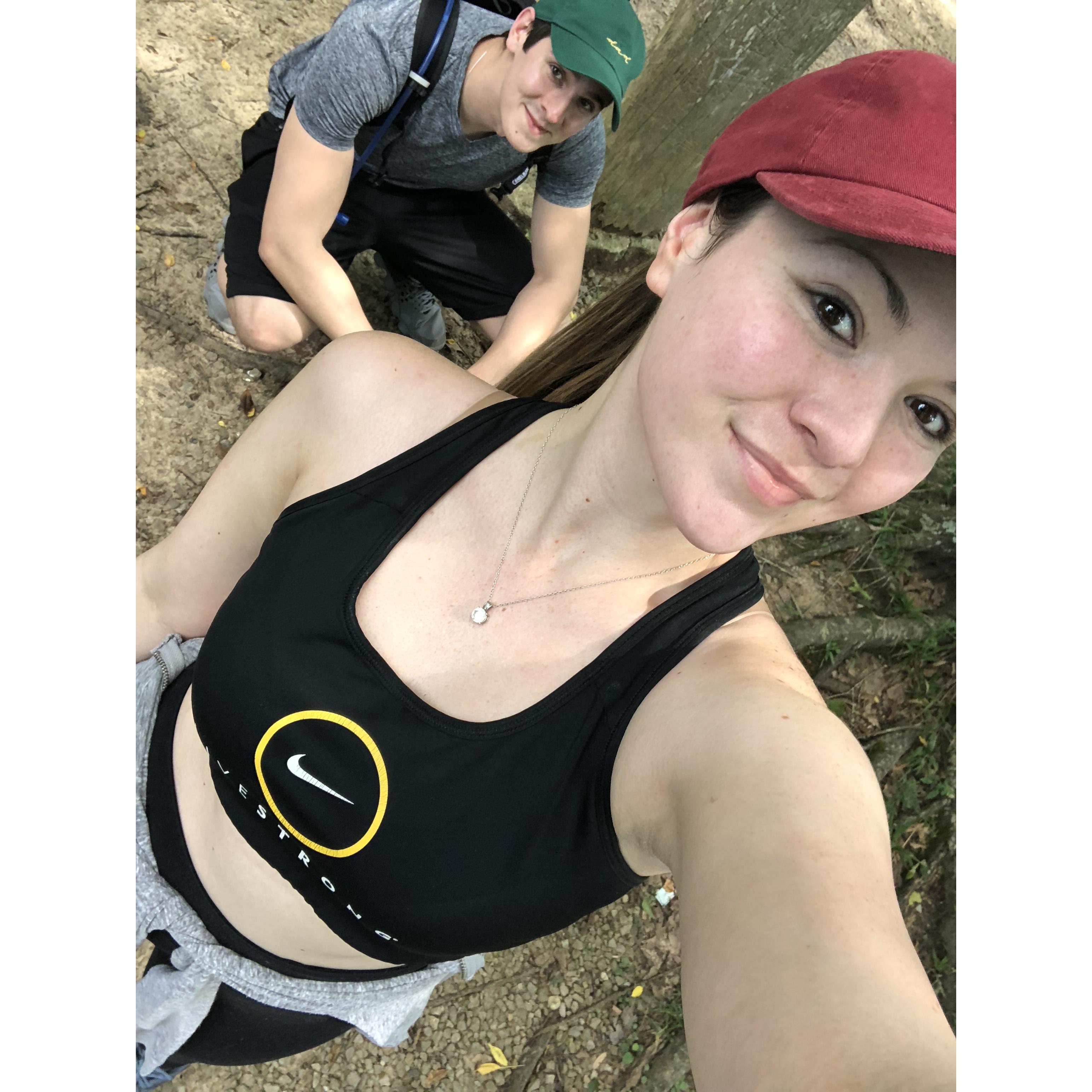 Hiking at Tunica Falls