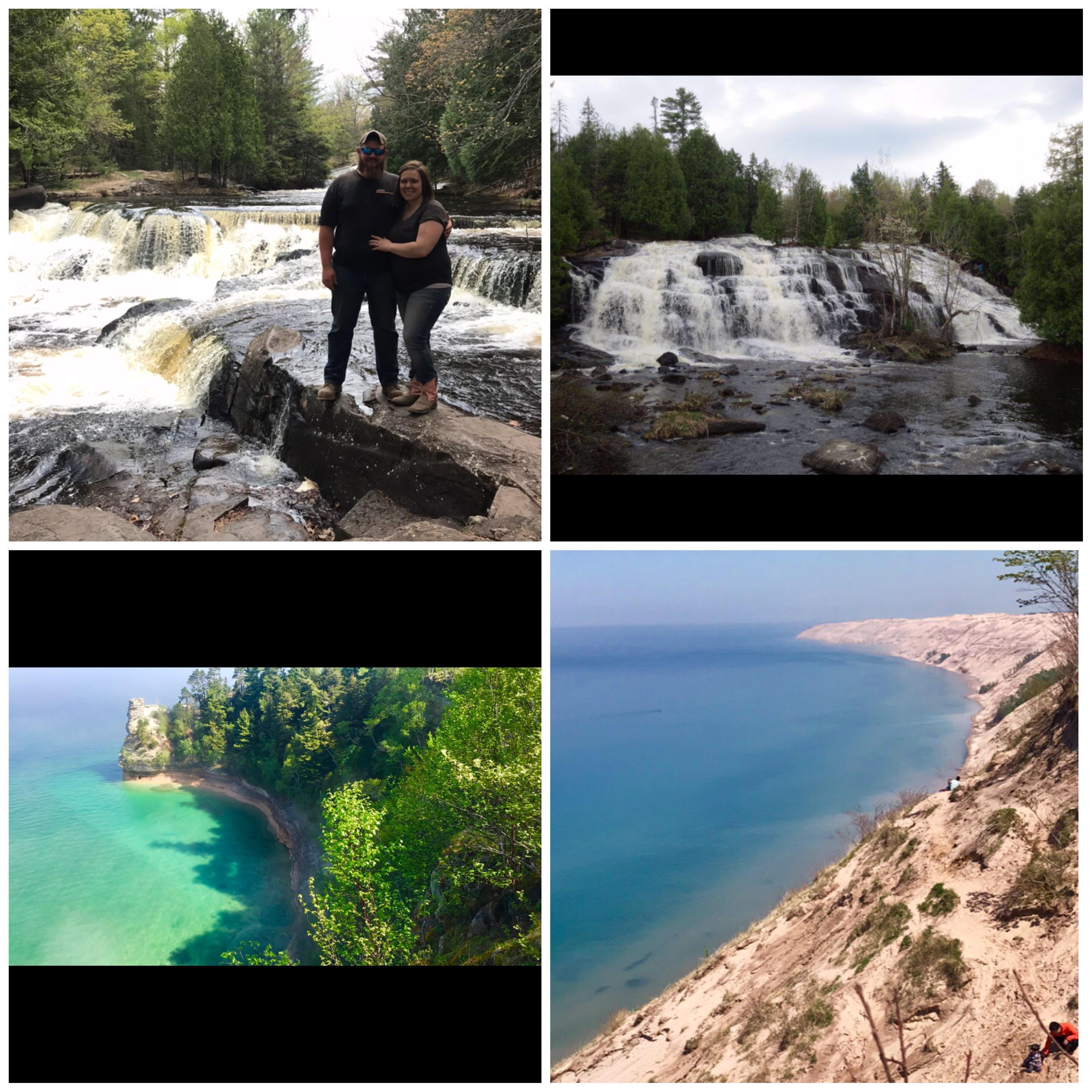 We really enjoy spending time in nature! We live in a BEAUTIFUL state! Whether it's hiking or just sight seeing, we love getting out of town to go see the beauty that Michigan has to offer!