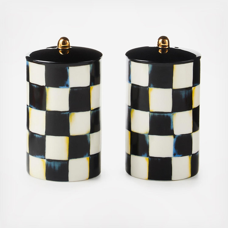 MacKenzie-Childs, Courtly Check Ceramic Farmhouse Salt & Pepper