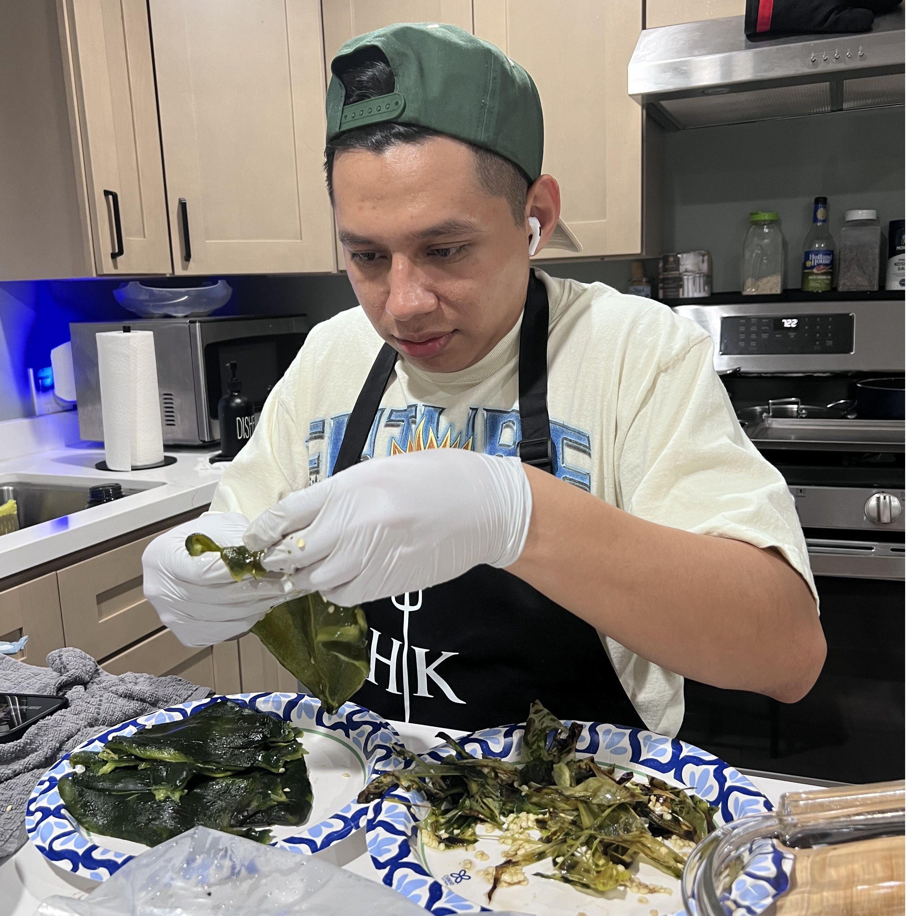 Frankie throwing down in the kitchen. It was then Jocelyne knew he was husband material!