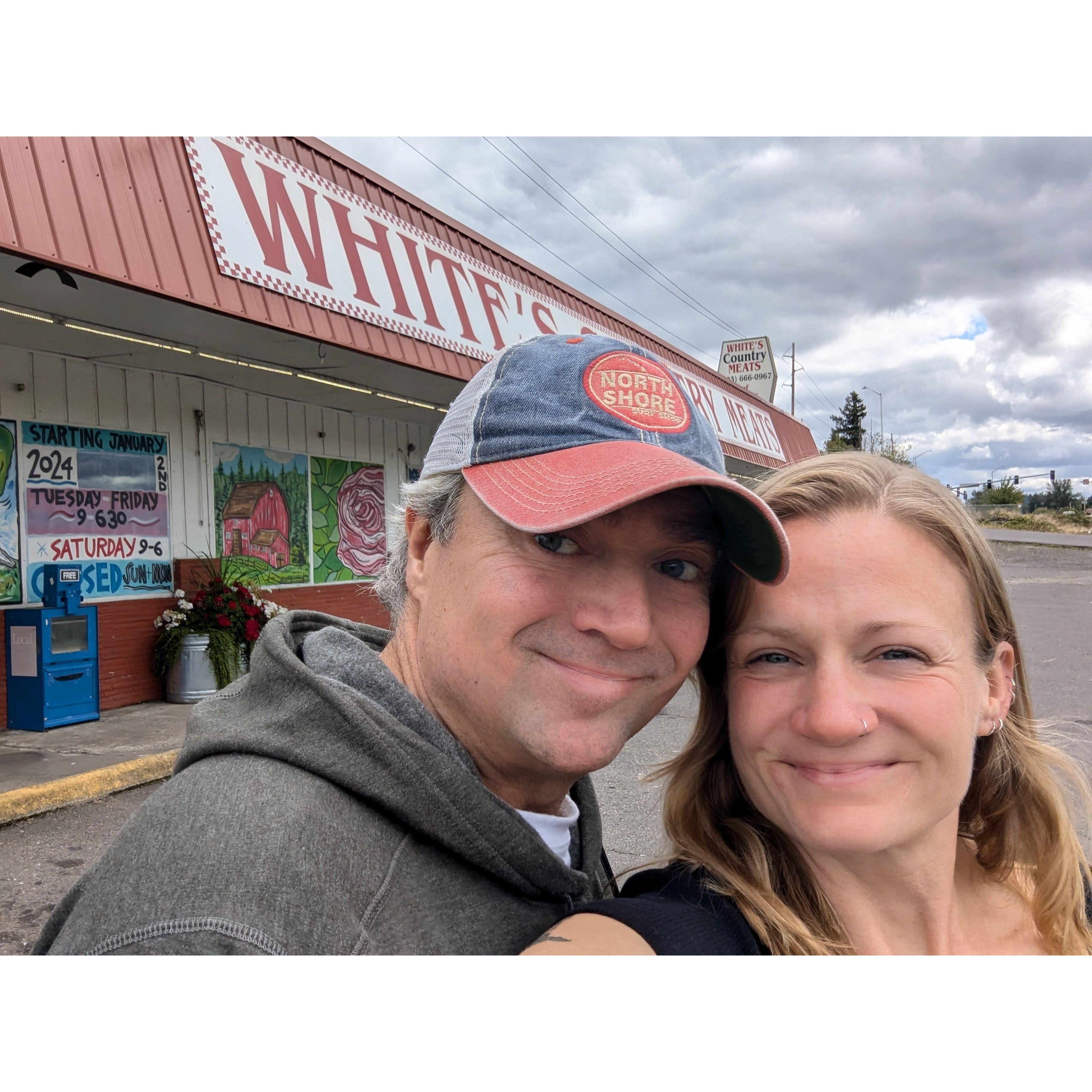 This is where we first met in person although we didn't get to say much to each other because Lily and I were selling Girl Scout cookies. This photo was taken 2 years after that memorable day.