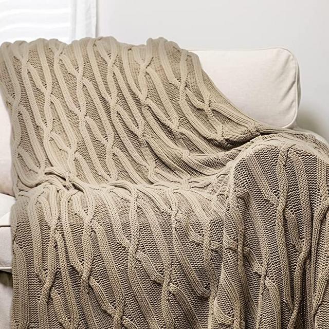 MyPillow Throw Blanket [Trellis, Khaki]