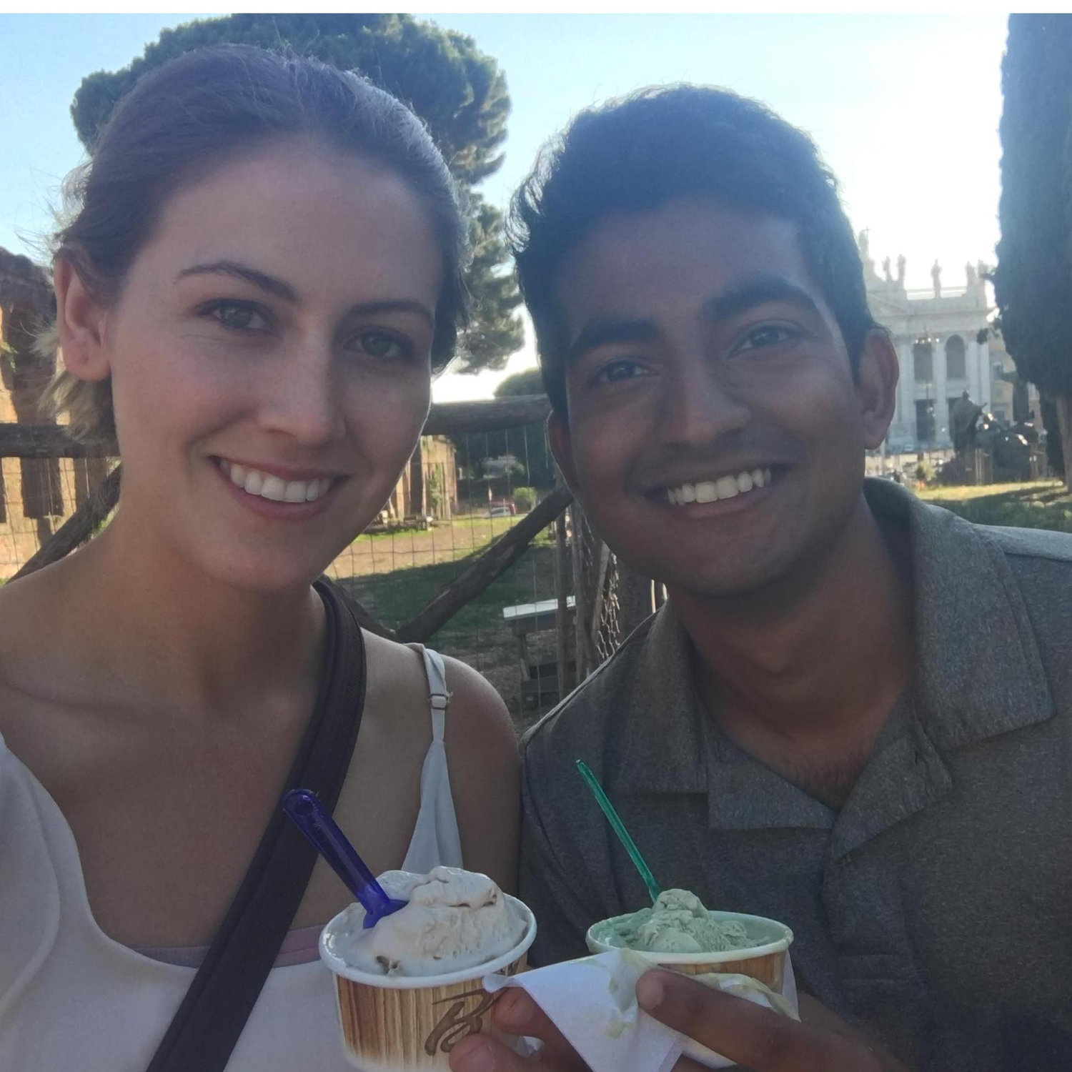 Rome, Italy with some gelato in the park (2018).