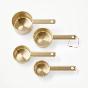 4pc Stainless Steel Measuring Cups Champagne - Figmint™