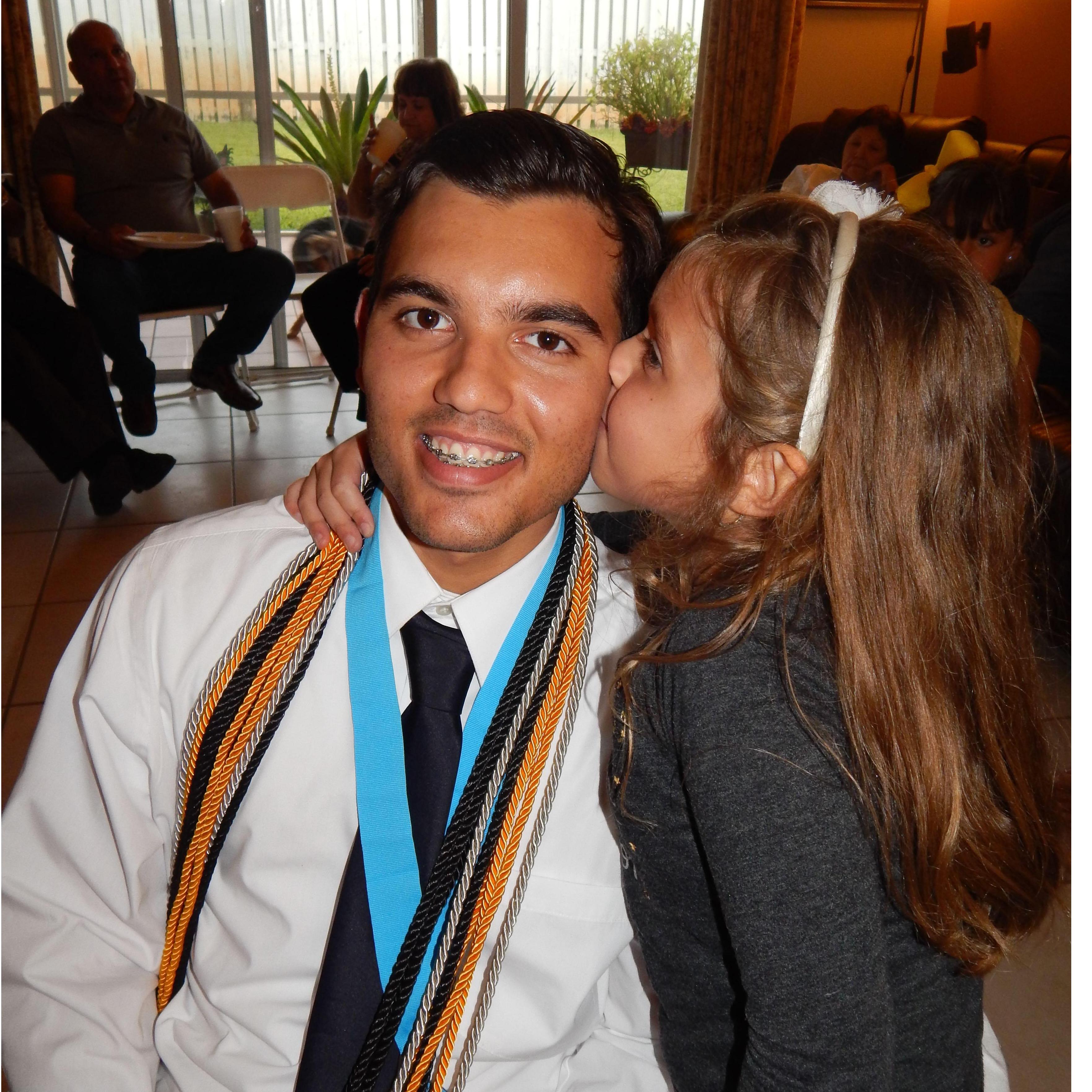 Jonathan and little sister Nicky (and Bridesmaid)