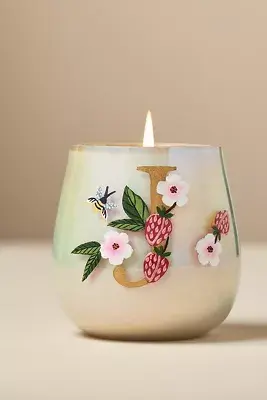 Fruity Monogram Floral Night Gardenia Glass Candle