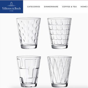 Dressed Up Water Glass Set of 8 pieces