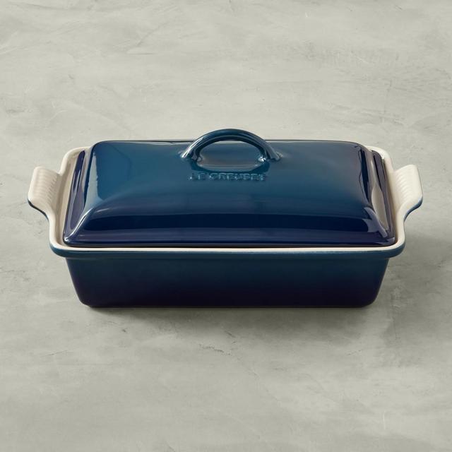 Le Creuset Heritage Stoneware Rectangular Covered Casserole, 12 1/2-Inch, Agave