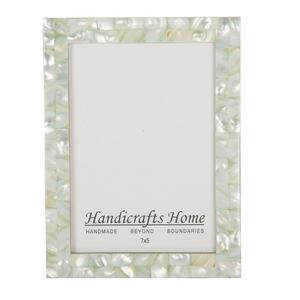 5x7 Picture Frames Chic Photo Frame Mother of Pearl Handmade Vintage from Handicrafts Home (5x7, Green)